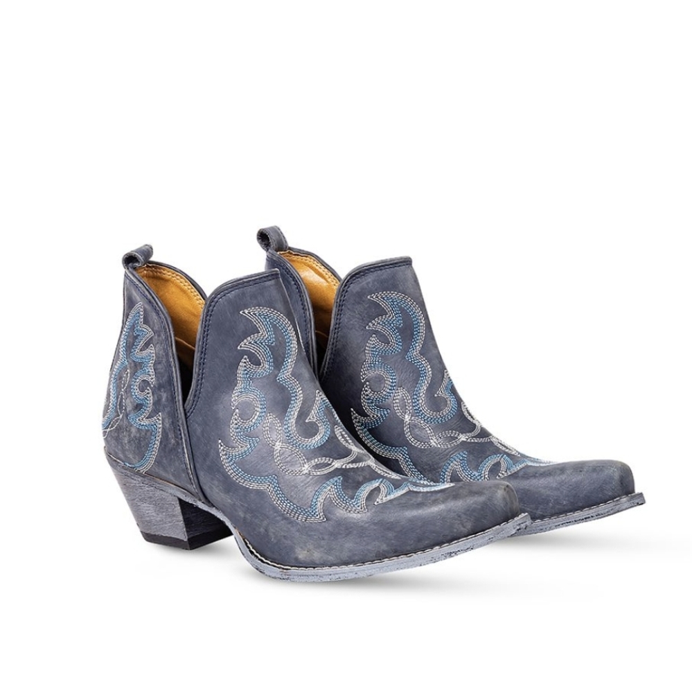 NWT Myra Leather Dusty Blue Boots
